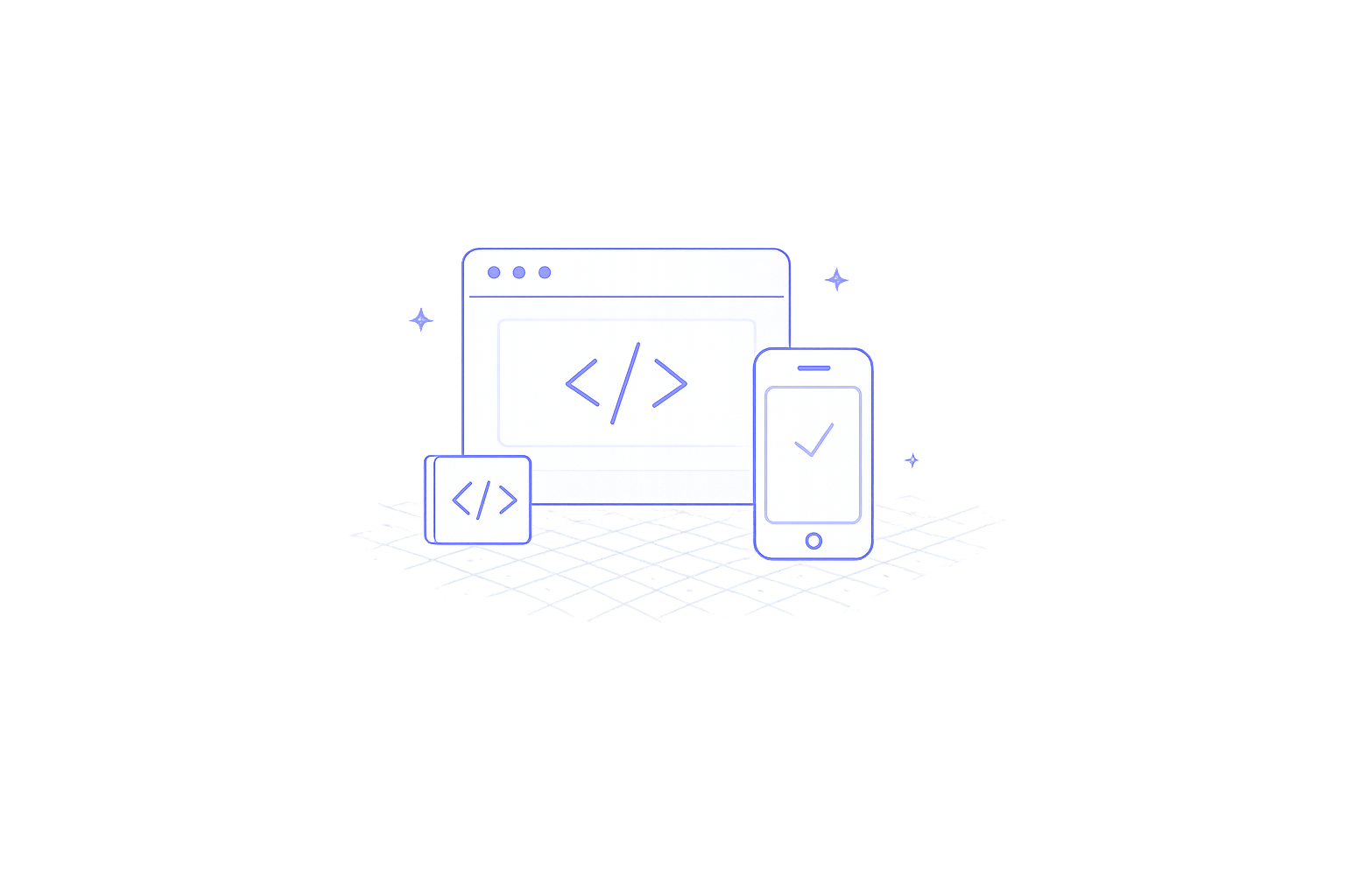 Software development pathway illustration